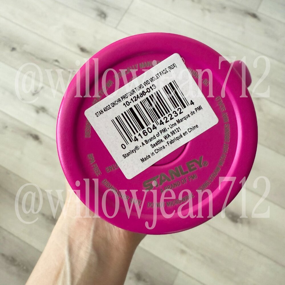"Vivid Violet Fade" Stanley Protour Tumbler 40oz. Hot Pink Stanley - Picture 3 of 6